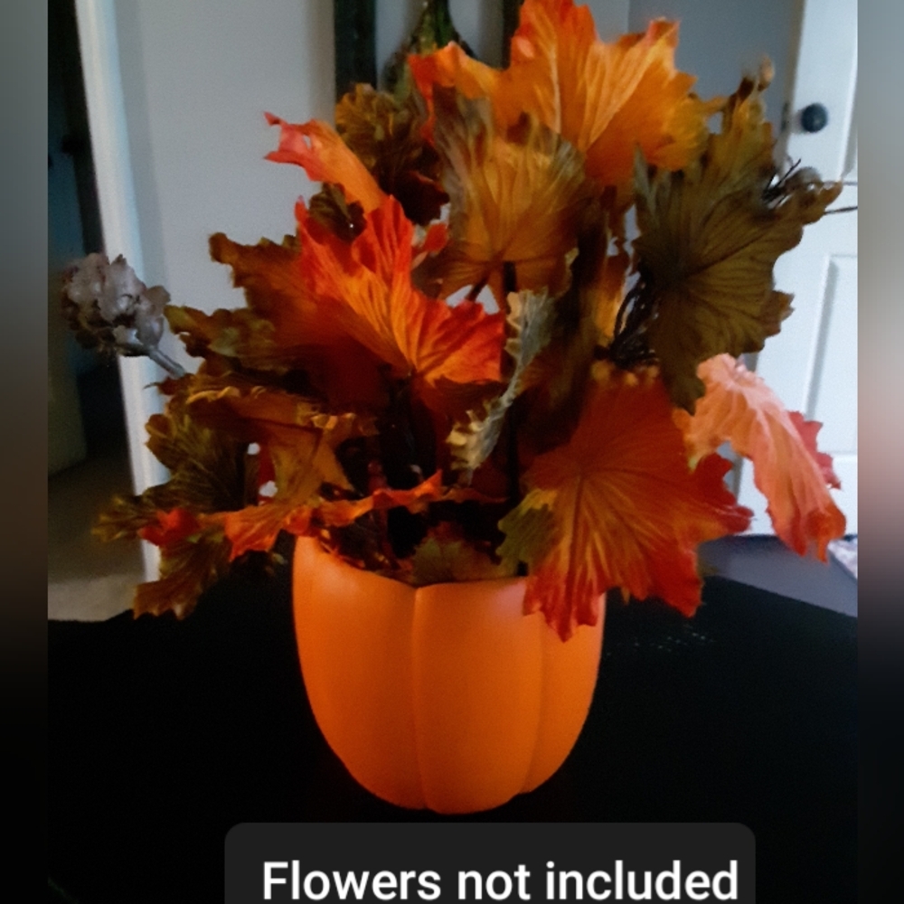 Vase. Flower vase. Orange Flowers not included. - Picture 6 of 6